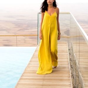 ZARA yellow mustard jumpsuit size M